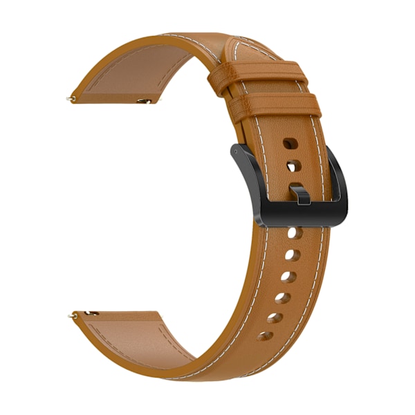 Armbånd i ægte læder Garmin Vivoactive3 / Vivoactive 3 Music / Venu / Venu 2 Plus / Venu Sq, Huami Amazfit GTS 2E / GTS Lysebrun