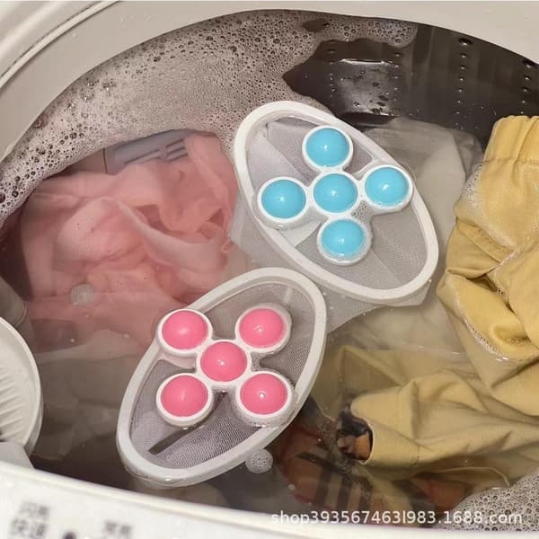 Vaskemaskine Flydende Fnugfilter Hårfanger 2 Pakke Pink Pink