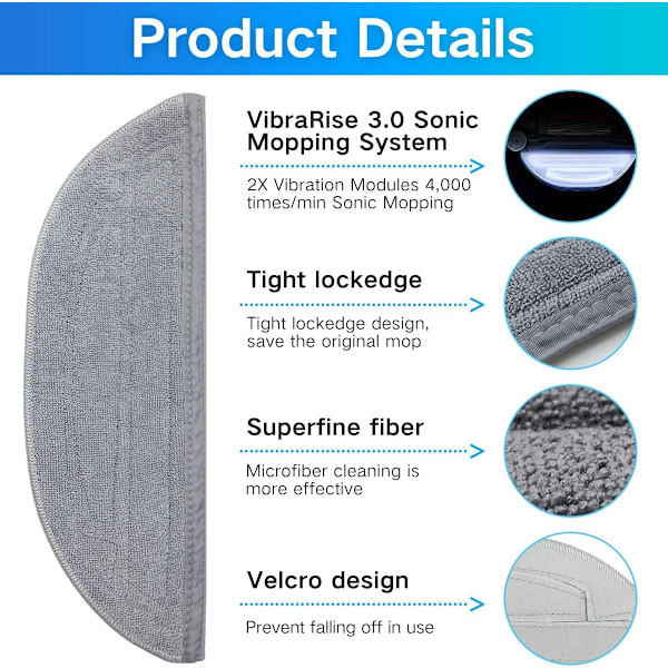 INF Tillbehör för Roborock S8 MaxV Ultra 19 delar
