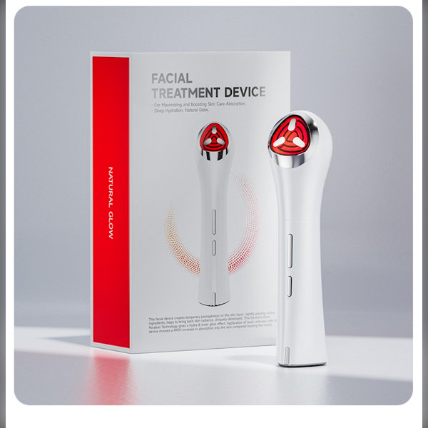 7-farvet LED Microcurrent Ansigtsmassager: EMS-terapi, løft og hudforyngelse Pink Pink