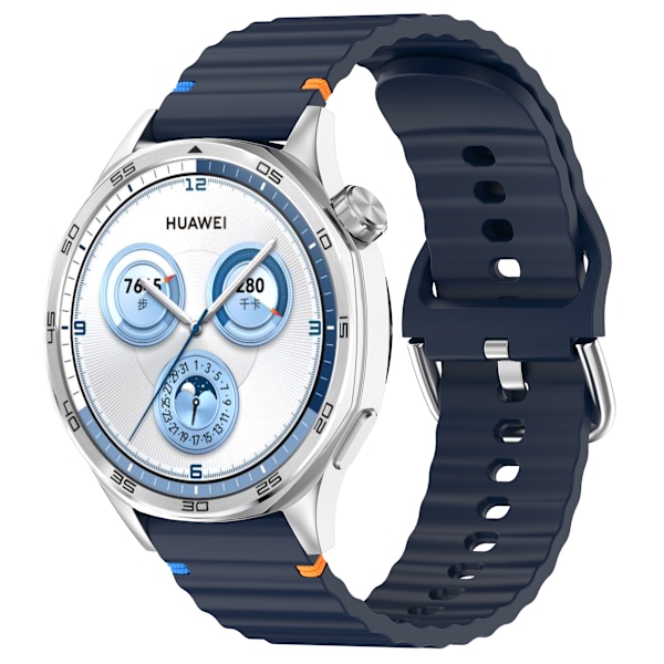 Silikone urrem til Galaxy Watch, 20MM bølgerem med spænde i rustfrit stål
