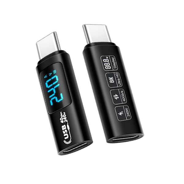 USB4 Digital Display Adapter: 240W, 40Gbps Data Transfer Black Black