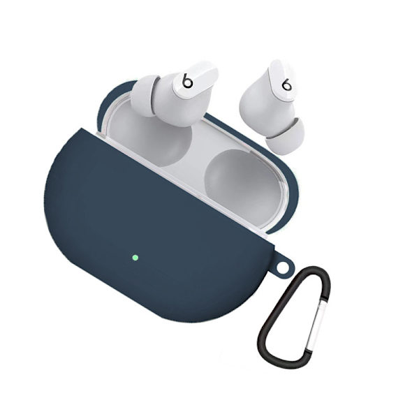 Silikonfodral med spänne för Beats Studio Buds - Skydda dina hörlurar med stil och säkerhet Blå