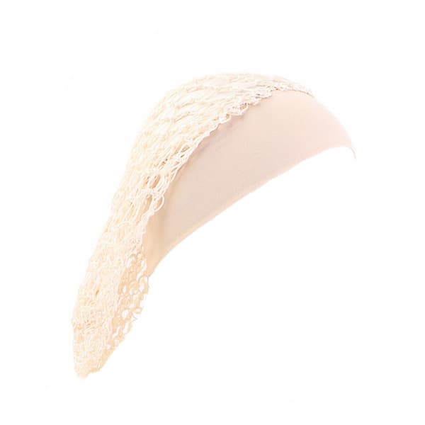 Elastisk hårnät med bred kant - Perfekt för sömn och hårvård Beige Beige