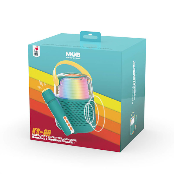 Högtalare Karaoke Kit Mic LED Blå