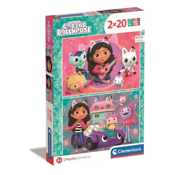 Pussel 2x20 Pcs Gabby's Dollhouse