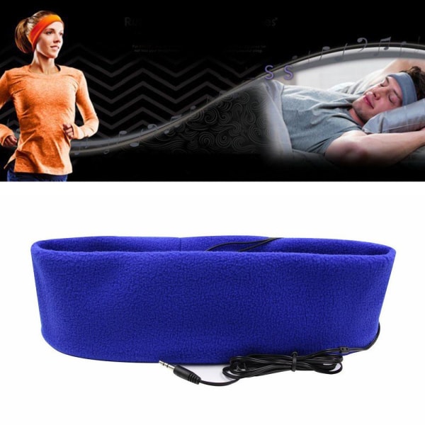 Sovhörlurar - Pannband med inbyggda hörlurar Mörkblå Mörkblå