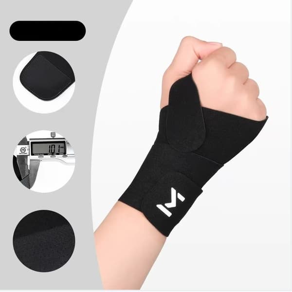Tumb- och handledsstöd för lindring av tendinit - Lycra Material Black Black