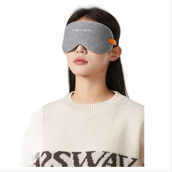 3D Støjreducerende Søvnmaske med Stærk Lysblokering - Perfekt til Middagslur og Rejser LightGrey LightGrey