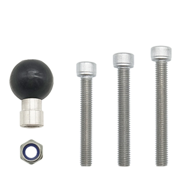 Alumiiniseos Dashcam Mount Ball Head Musta