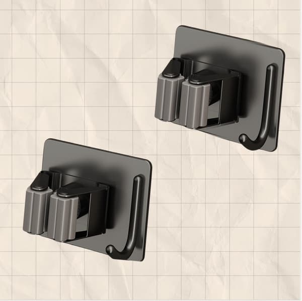 Gunmetal Mopphållare - Säker och stilren förvaring (2-pack) Black Black