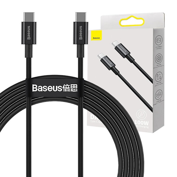 Baseus Superior Series-kabel USB-C till USB-C, 100W, 1m (svart)