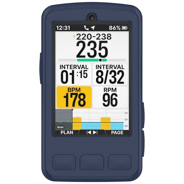 Silikonebeskyttelsesetui til Wahoo ELEMNT BOLT V3 og BOLT3 cykelcomputere - Optimal beskyttelse og pasform Blue Blue