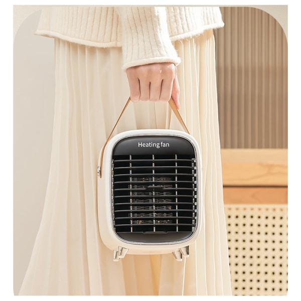 INF Elektrisk keramisk varmeblæser i retro design Hvid