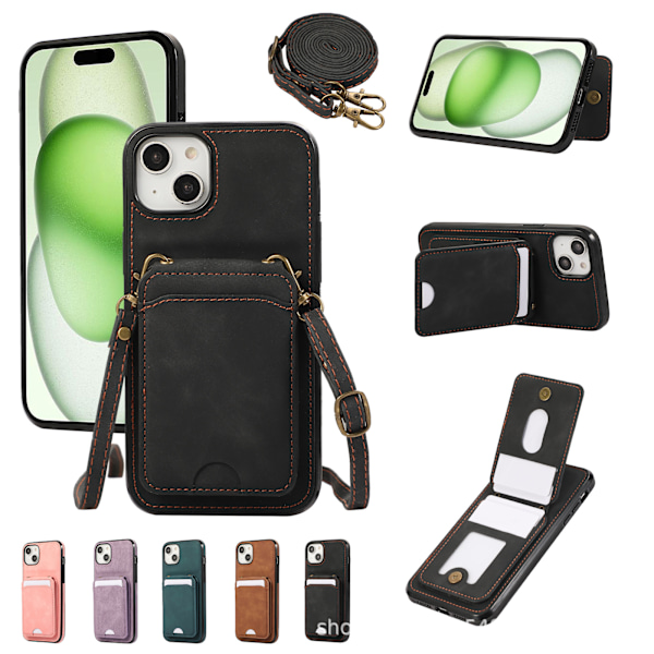 13PRO iPhone -kotelo korttipaikalla ja hihnalla