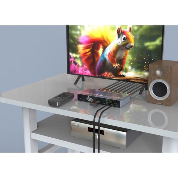 Digital lyddekoder med optisk, coaxial, USB og 5.1-kanals analog lydudgang til hjemmebiograf og lydudstyr