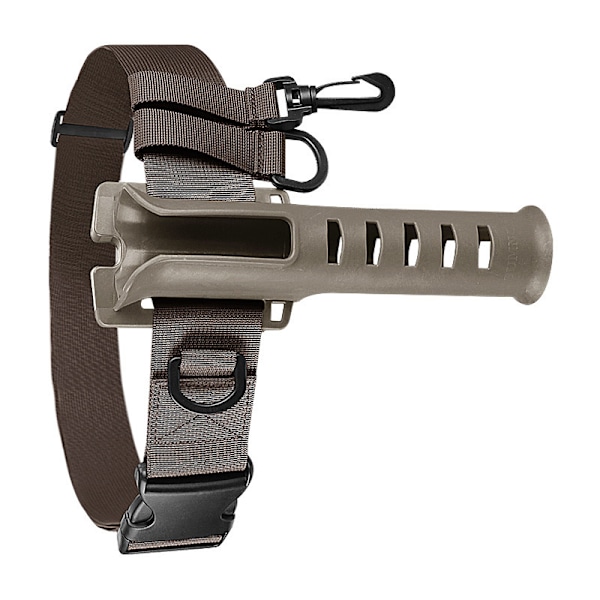 Tactical Fishing Belt with Rod Holder Ruskea