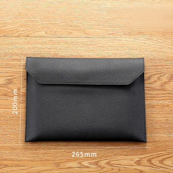 B5 Business Black PU -asiakirjatasku