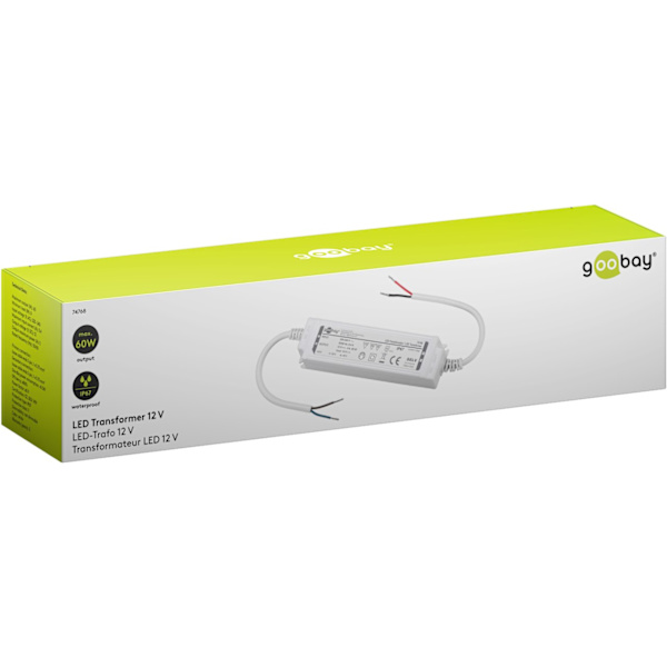LED-transformer 12 V (DC) (DC), 60 W, IP67
