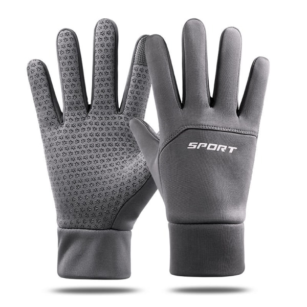 Vintervarme touchscreen-handsker til at køre på ski Grå