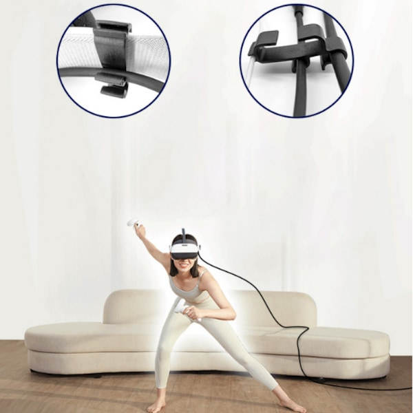 Kabelklemme kabelholder til Oculus Quest 2 Neo 3 VR Sort