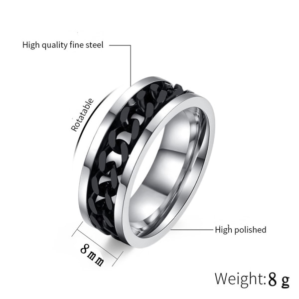 Anti-stress ring med flaskeåbningsfunktion Sort 19 mm