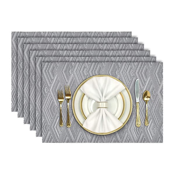 Set med 6 bordsunderlägg Grey Grey