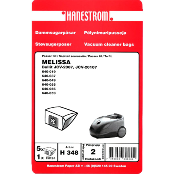 Dammsugarpåsar MELISSA BULLIT