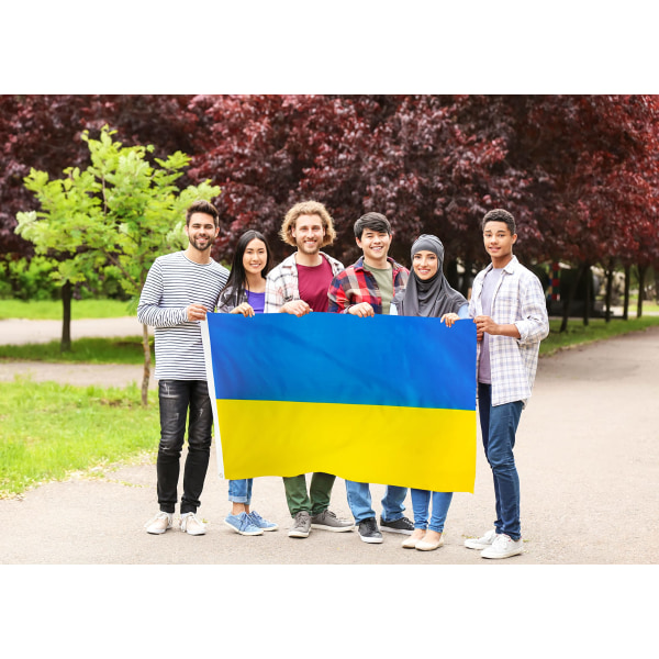 Flagga Ukraina polyester 90×150 cm Blå/Gul