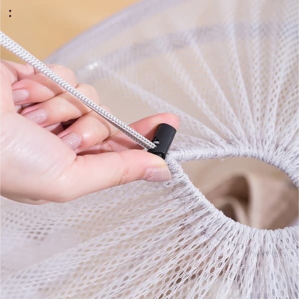 Vikbar tvättkorg stor kollapsbar för utrymmessparande hemförvaring, polyester ventilerad med dragsnodd för sovrum, badrum och studentrum Gray Gray