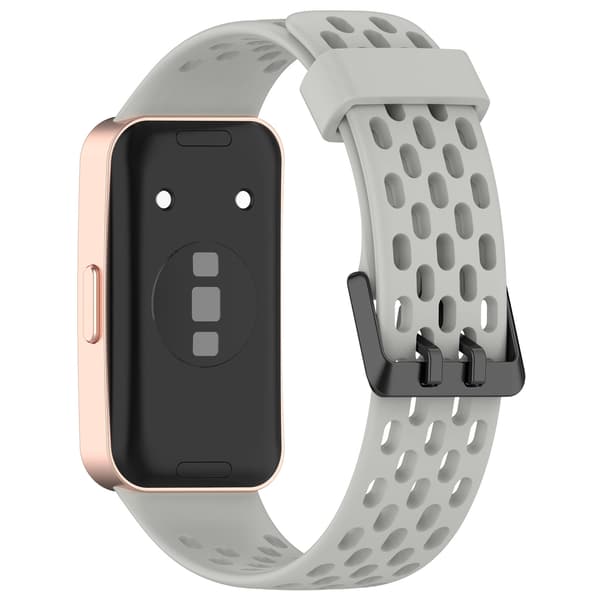 Udskiftningsrem til Huawei Band 10/9/8 - åndbart design med huller Grey Grey
