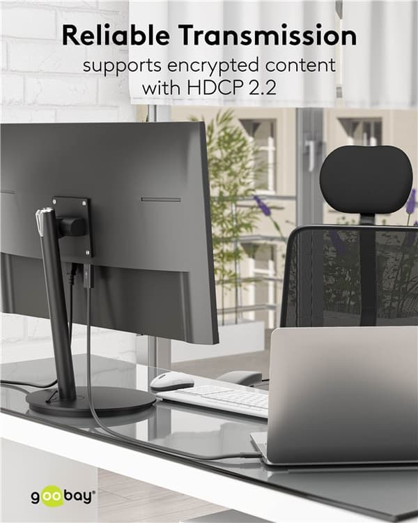 USB-C™-til-HDMI™-kabel, 3 m, sort