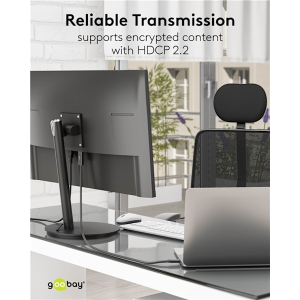 USB-C™-til-HDMI™-kabel 4K @ 60 Hz, 3 m, sort