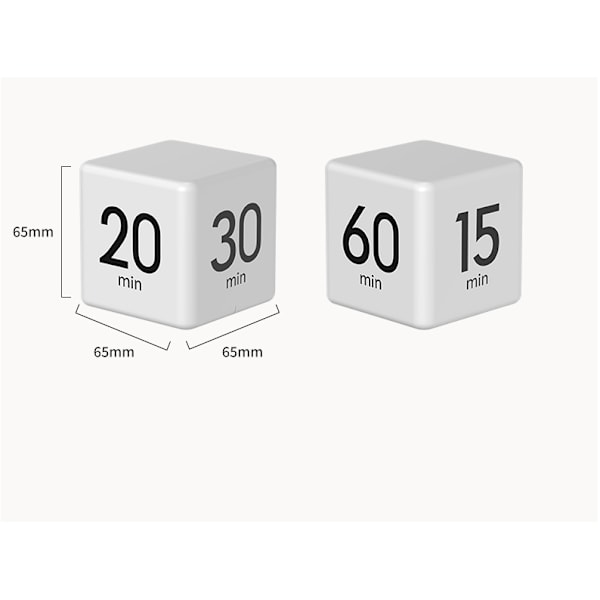 LCD Display Cube Induction Timer med Beep Reminder Hvid