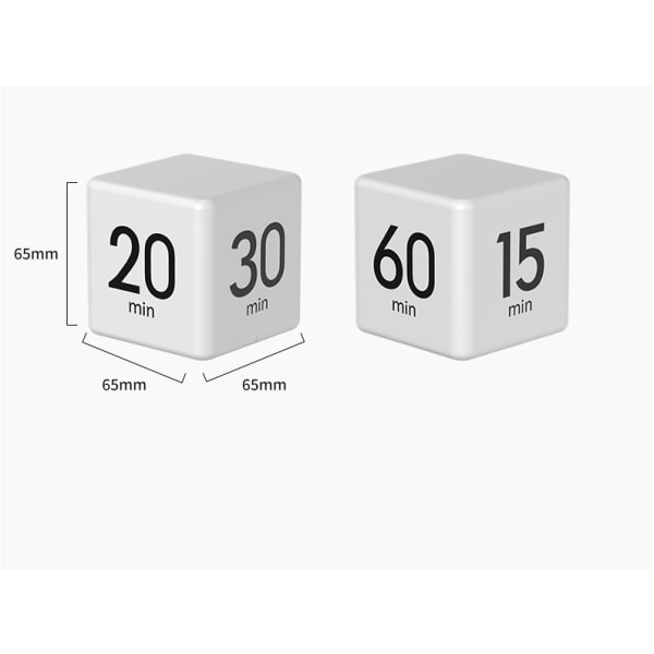LCD Display Cube Induction Timer med Beep Reminder Hvid Hvid