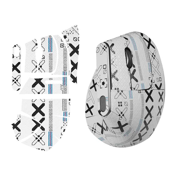 Forbedrede Grip Mouse Stickers til Logitech MX Vertical White White