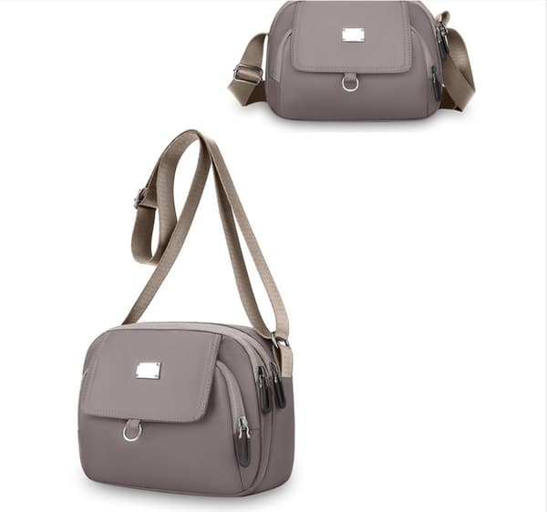 Stilfuld 2025 Nylon Crossbody Taske til Kvinder Grey Grey