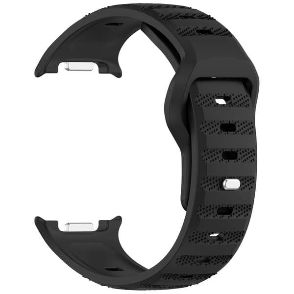 Stilfuld silikonerem til Galaxy Watch8 & Watch Ultra2 Black Black