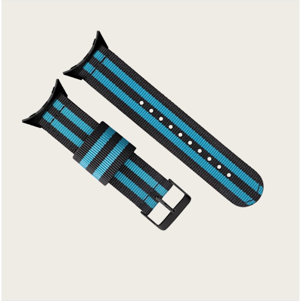 Nylon klockarmband för Google Pixel Watch 1/2/3 - 41mm Svart + Blå