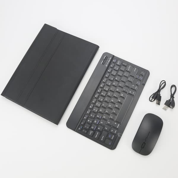 Bluetooth-tastatur og -musesæt til Samsung Tab S7/S8 (11-tommer) - Klassisk sort