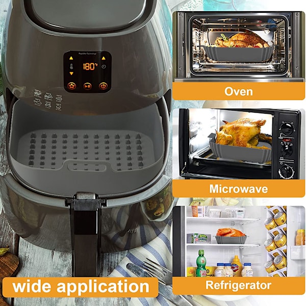 Silikoneskål til Air Fryer Grå 20 cm