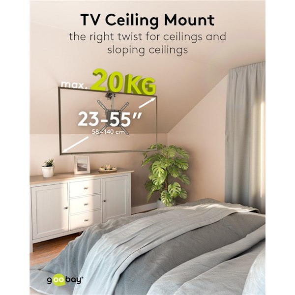 TV-loftbeslag Basic (M), sort