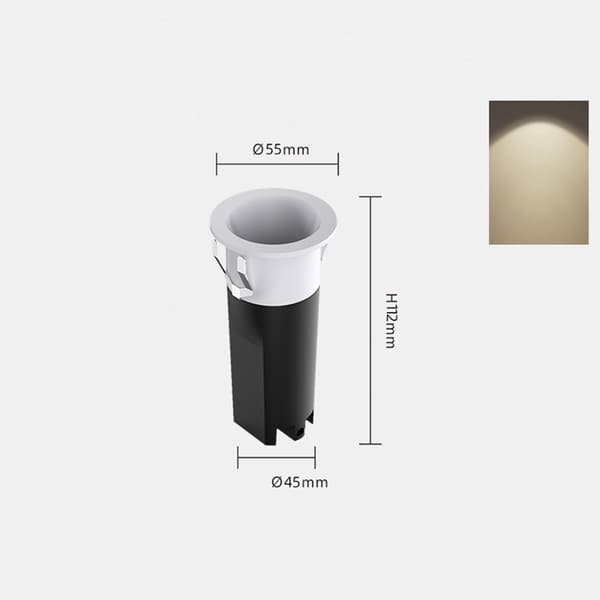 2-Pack LED Infälld Downlight - Platt Vit Kopp 10W Spotlight, 45mm Utskärning - 4000K Neutral Vit