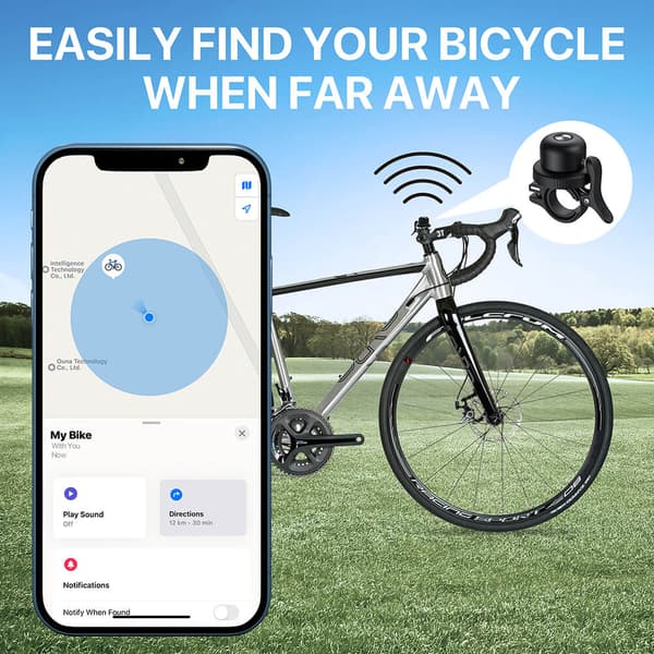MIBELL Anti-Loss Ringklocka för Cykel Svart