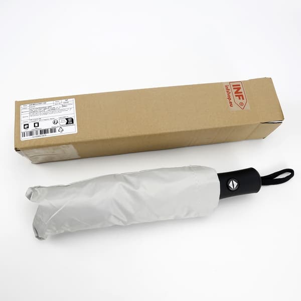 Automatisk foldbar paraply med UV-beskyttelse White White