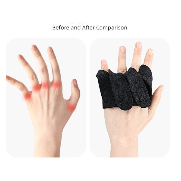 Par Fingersträckare Halvhandshandskar för Styrka och Flexibilitet Svart L