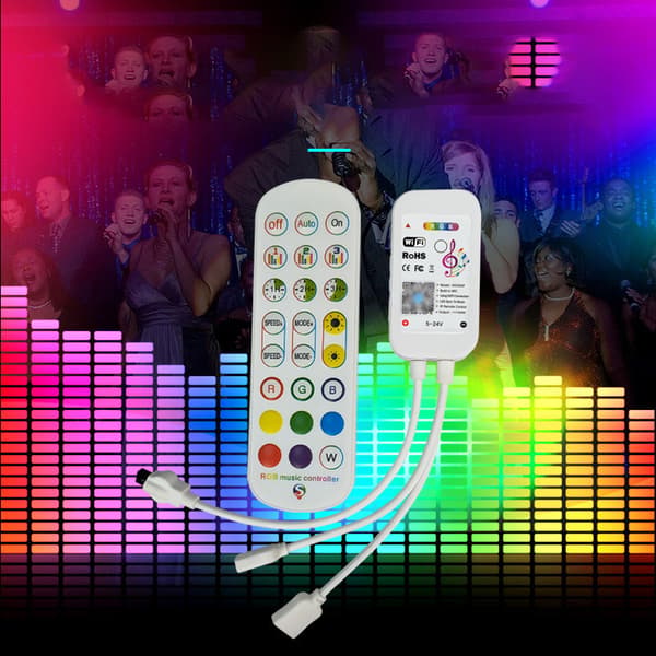 Smart WiFi LED Strip Lights Kit Röst- och APP-kontroll 20 m 20 m