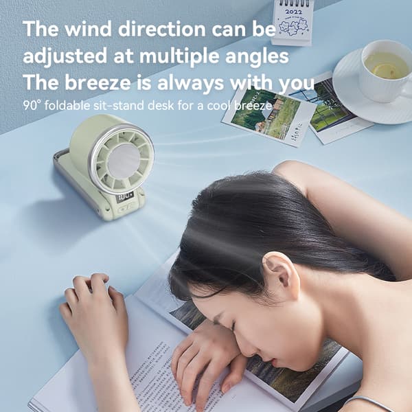 Håndholdt ventilator 4000 mAh, foldbart design, bærbar ventilator til rejser, krydstogter White White