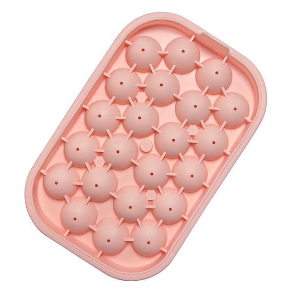 Isform bollar Silikon med lock Pink Pink