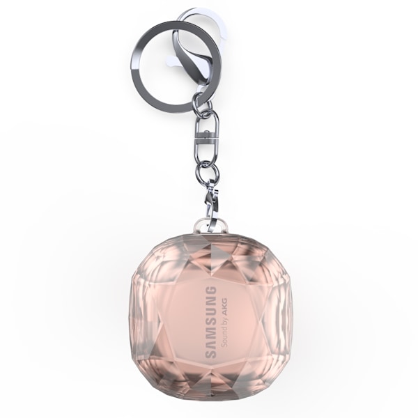 Diamond Pattern Skyddsfodral för Galaxy Buds Live/2/Pro/FE Svart Transparent